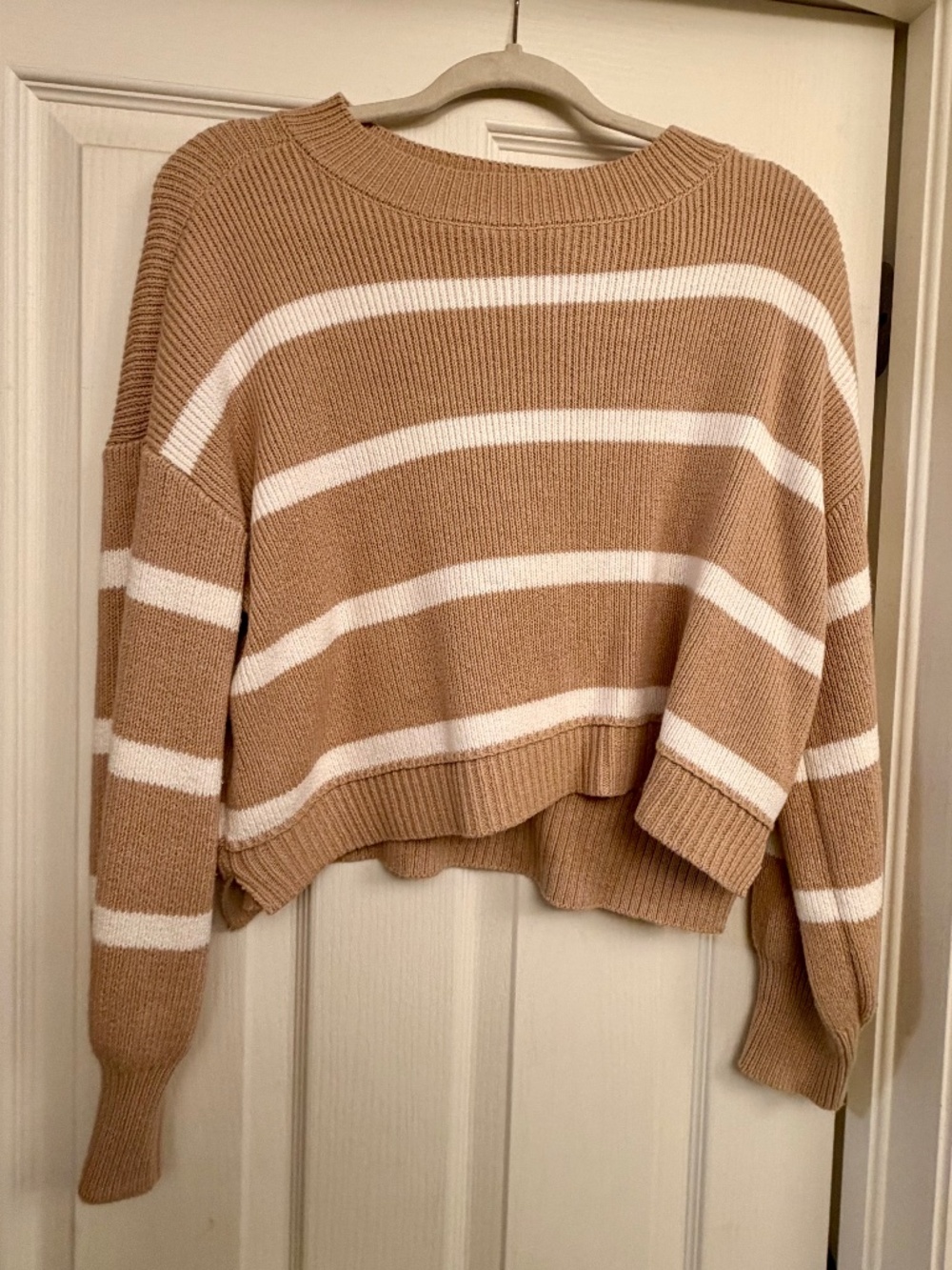 Tan striped sweater